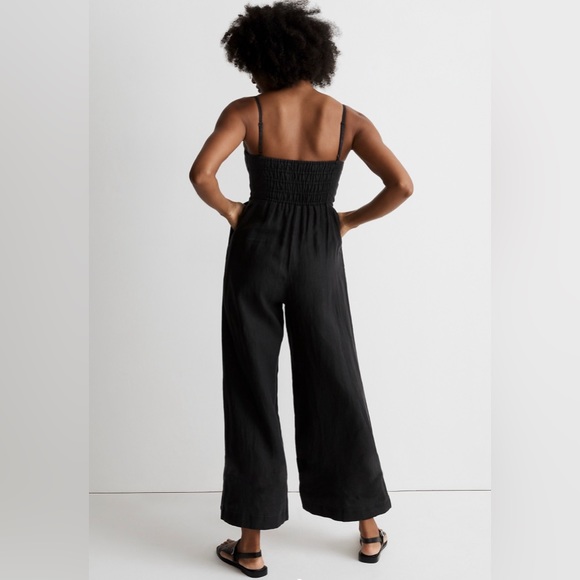 Madewell Black Sleeveless Wide-Leg Linen Jumpsuit 2023 - Picture 11 of 11